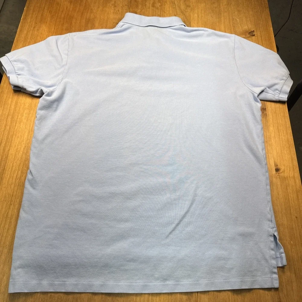 Polo Ralph Lauren Men's Short Sleeve Pique Polo Shirt Mens XL Light Blue Casual - Picture 11 of 11